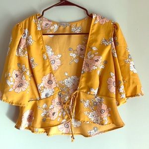 Woman’s Gold Floral Blazer